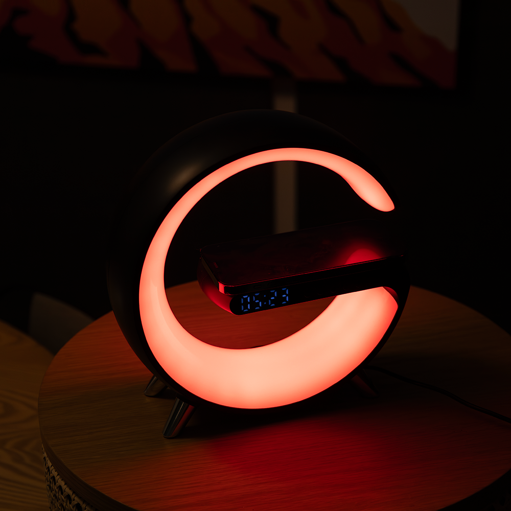 Etamibel Wireless Charger Night Light Lamp with Bluetooth and Alarm Clock