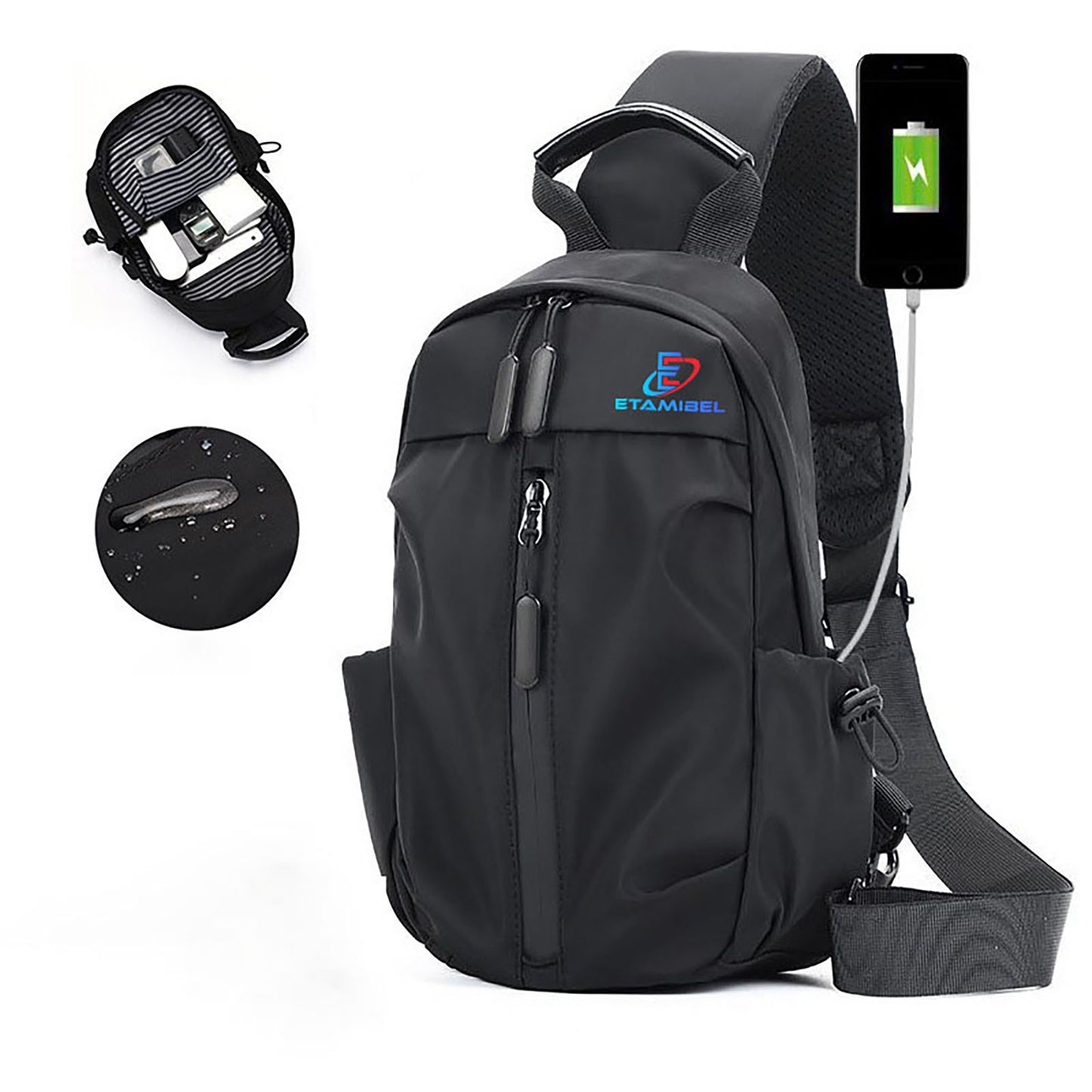 Etamibel Sling Crossbody Chest Bag For Man and Woman